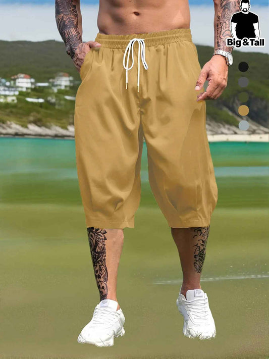 Men'S Fashion Seven-Quarter Pants, Trendy Loose