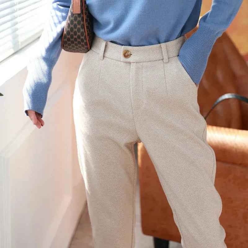 Woolen Pants Women'S Harem Pencil Pants 2026 Autum