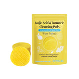 West&amp;Month Turmeric Kojic Acid Cleansing Pads Exfoliating Remove Dead Skin Acne Fade Melanin Oil Control Nourish Glow Facial Wash Sponges 60pcs

Specifications:●