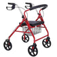 High Quality Foldable Aluminum Outdoor Shopping Medical Rollator Walker with Seat