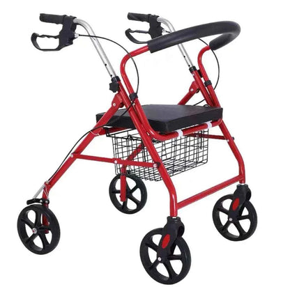 High Quality Foldable Aluminum Rollator Walker with Seat for Outdoor Shopping and Medical Use fastdrop shop