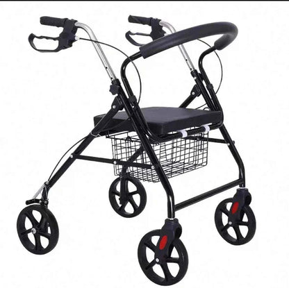 High Quality Foldable Aluminum Rollator Walker with Seat for Outdoor Shopping and Medical Use fastdrop shop