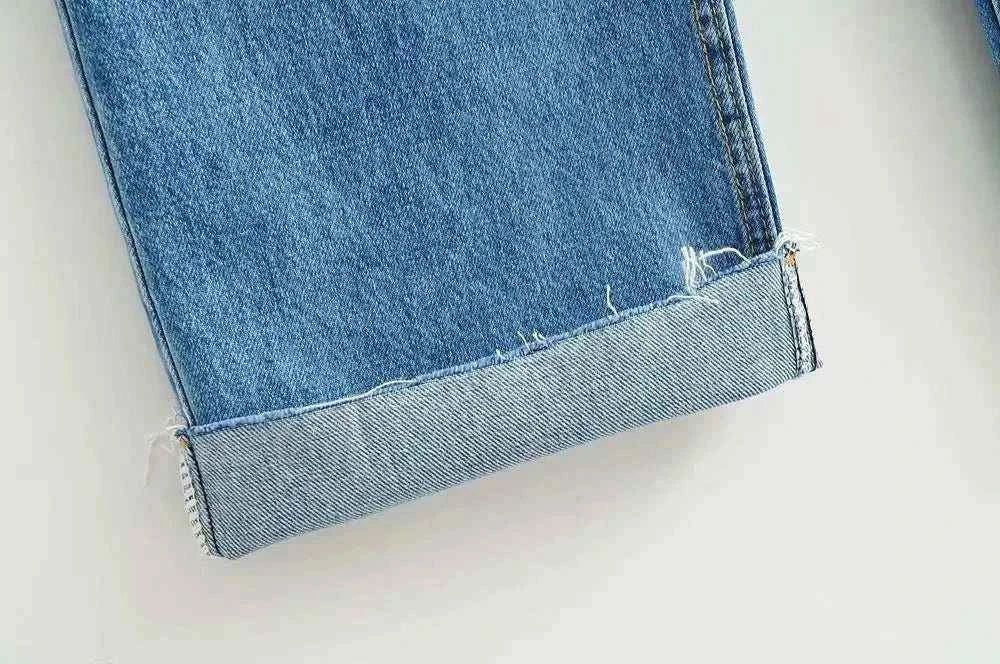 XS-L Casual Women Denim Jeans - Fashion Straight Leg Bottoms fastdrop shop