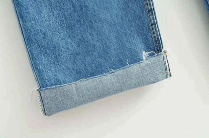 XS-L Casual Women Denim Jeans - Fashion Straight Leg Bottoms fastdrop shop