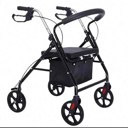 High Quality Foldable Aluminum Rollator Walker with Seat for Outdoor Shopping and Medical Use fastdrop shop
