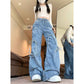 Real shot!!! American Retro Caught Pants Wide-