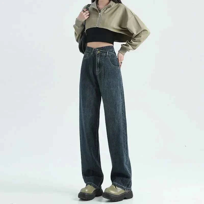 Wide Leg Pants Women Vintage Jeans