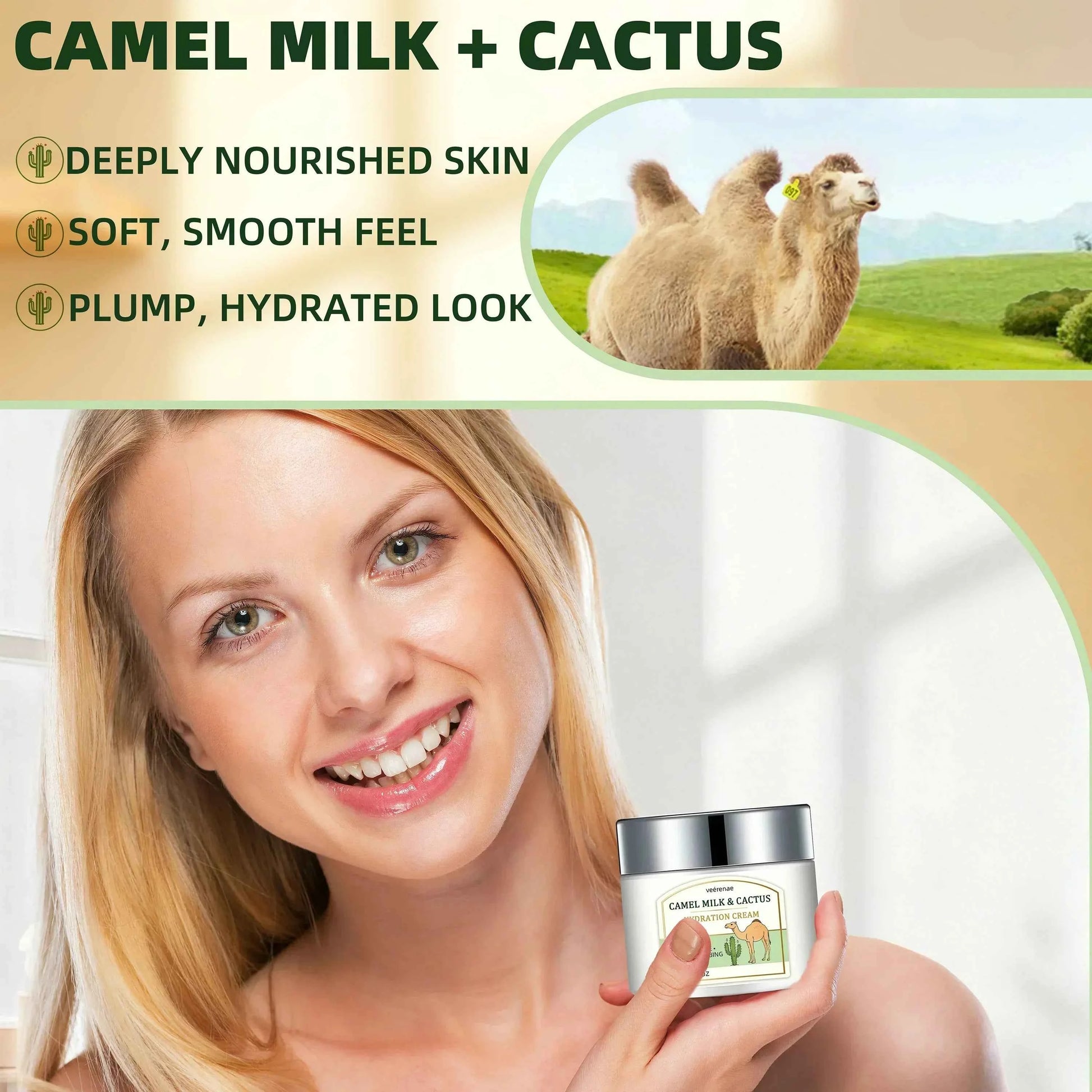 CAMEL MILK CACTUS HYDRATION CREAM – Gentle Hydration Nourishing Face