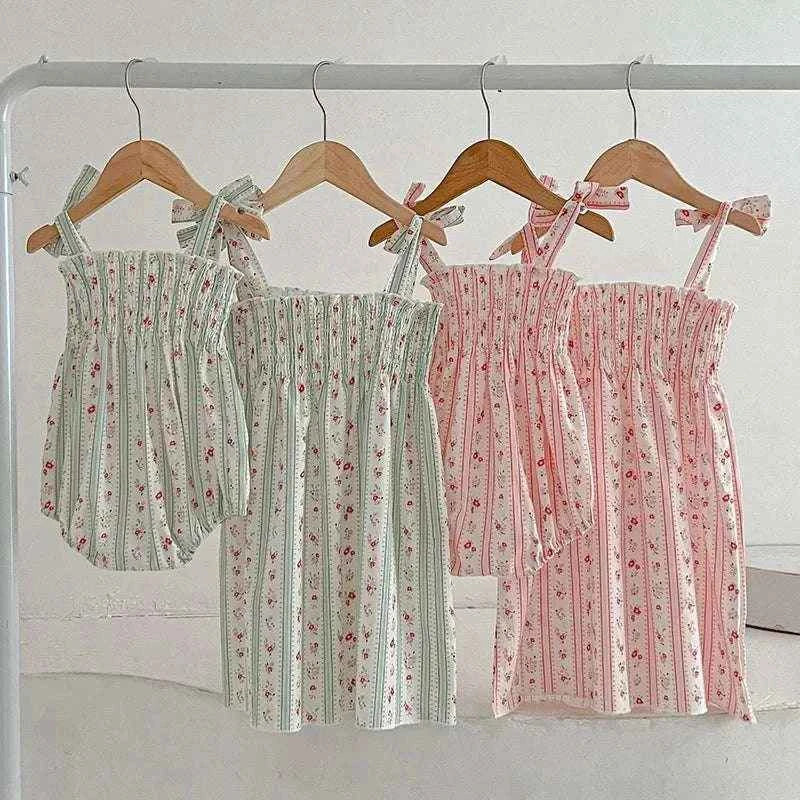 2024 New Summer Girls Princess Dress Sleeveless Cotton Printing