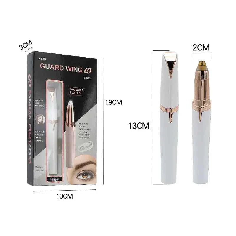 Electric Eyebrow Trimmer Rechargeable Beauty fastdrop shop WHITE
