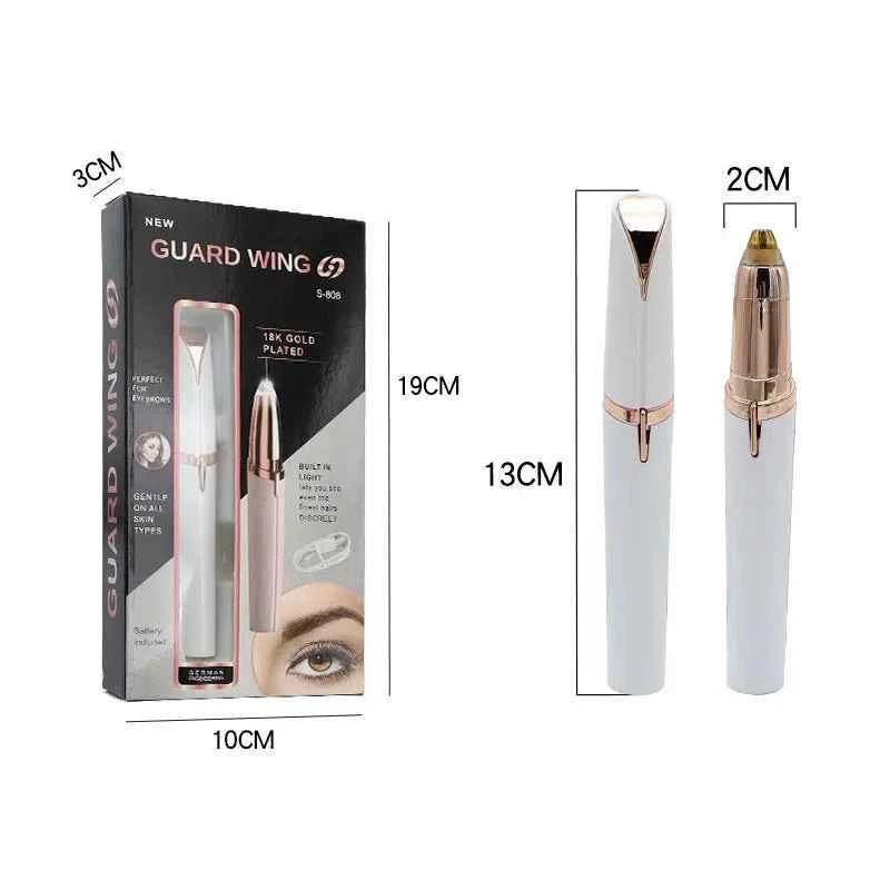 Electric Eyebrow Trimmer Rechargeable Beauty fastdrop shop WHITE