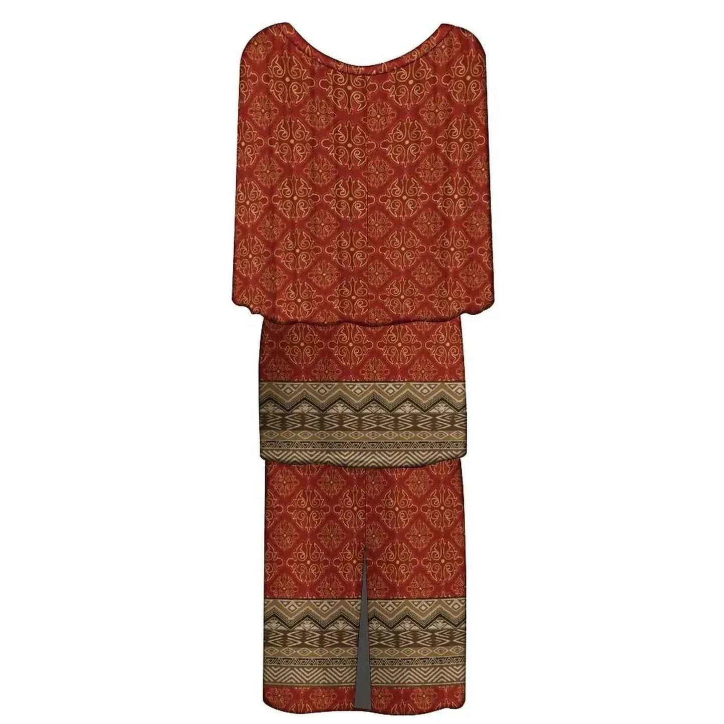 New Style Polynesian Women's Long Dress Puletasi - Samoan Custom Design for Elegant Occasions fastdrop shop