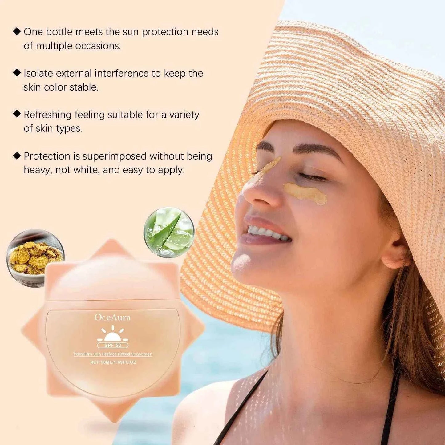 Sunscreen For Face Whole Body SPF 50+ UV Resistant Skin Protection