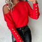 Shirt Women Blouse Off-Shoulder Blouse Women Button Long Sleeve Sexy Autumn Fashion fastdrop shop
