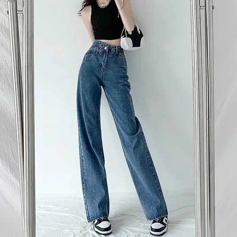 Wide Leg Pants Women Vintage Jeans