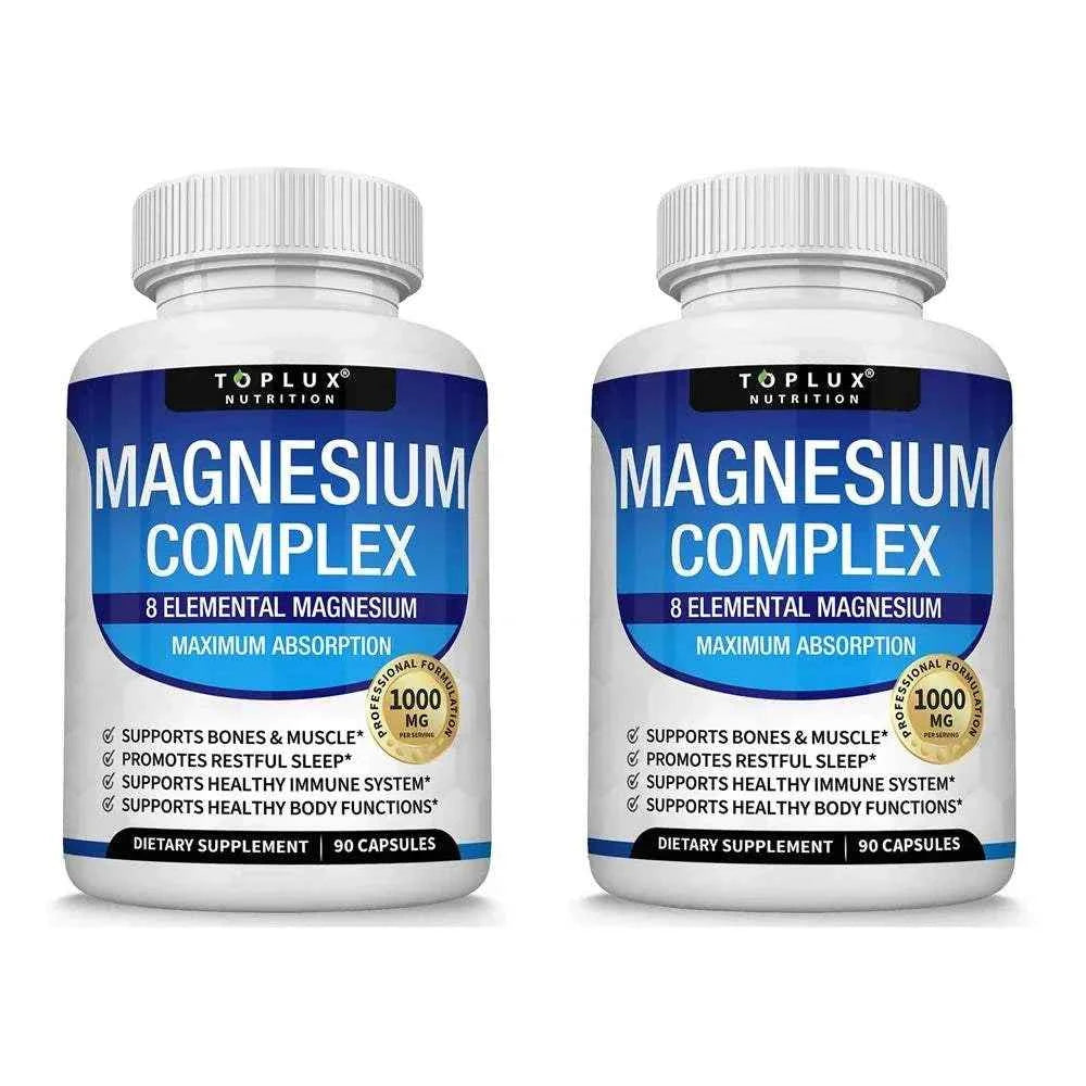 Magnesium Complex Supplement 8 Elemental 1000mg - Magnesium Glycinate, Citrate, Malate, fastdrop shop Package 2