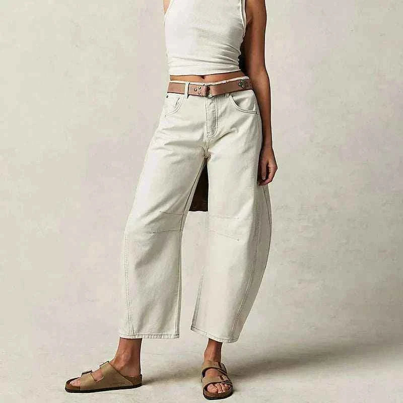 Wide Leg Jeans for Women Casual Loose Y2K Low Waist Denim Pants Boyfriend fastdrop shop