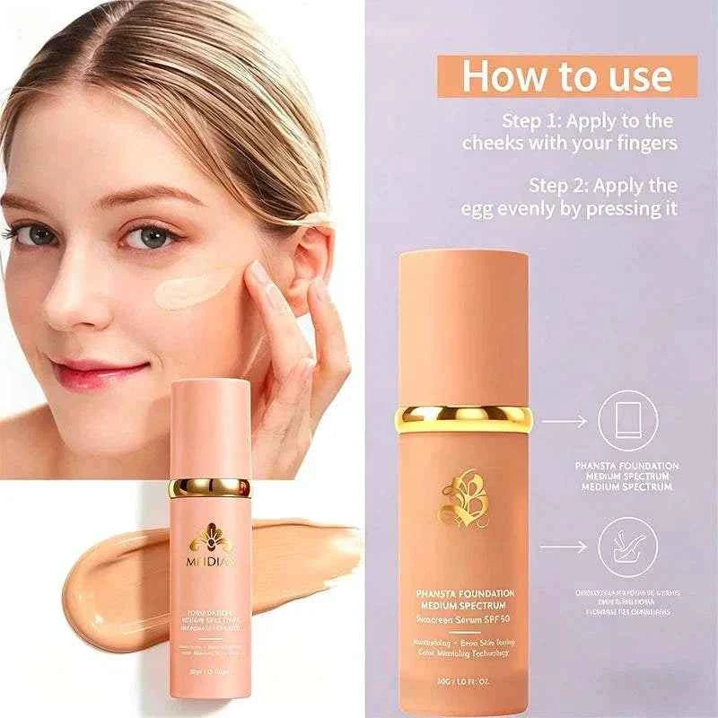 4-in-1 Foundation Magic Color Changing Foundation Liquid Soft Matte fastdrop shop
