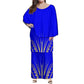 New Style Polynesian Women Long Dress Puletasi Samoan Custom