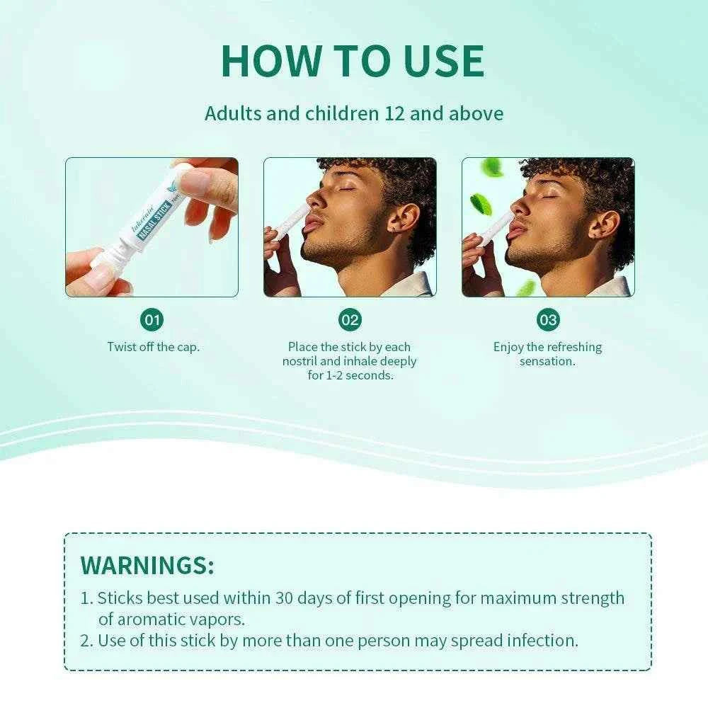 Nasal Focus Inhaler Tubes with Cooling Essential Oils for Enhanced Concentration fastdrop shop