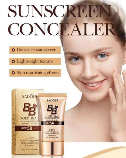 SADOER Gold Snail Sunscreen BB Cream - Ultimate Radiant Skin Protection fastdrop shop
