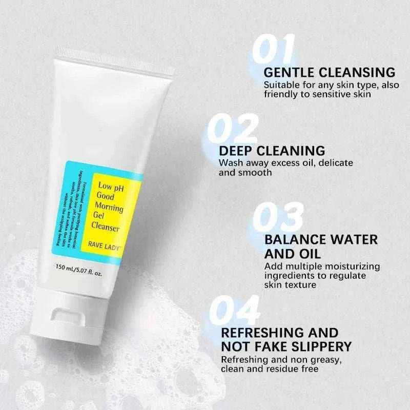 RAVE LADY Low PH 150ml Facial Cleanser Gentle Oil Control Moisturizing