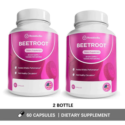 Organic Beet Root Capsules 1300mg - Pure Beet Root Powder Supplement fastdrop shop Package 2