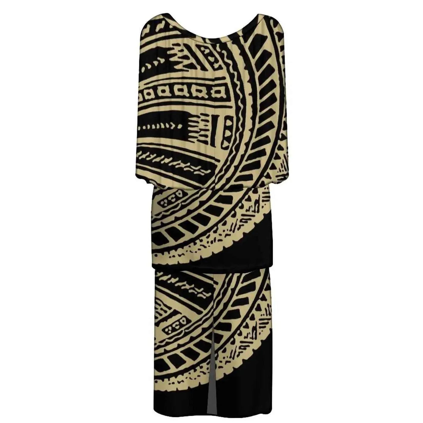 New Style Polynesian Women's Long Dress Puletasi - Samoan Custom Design for Elegant Occasions fastdrop shop