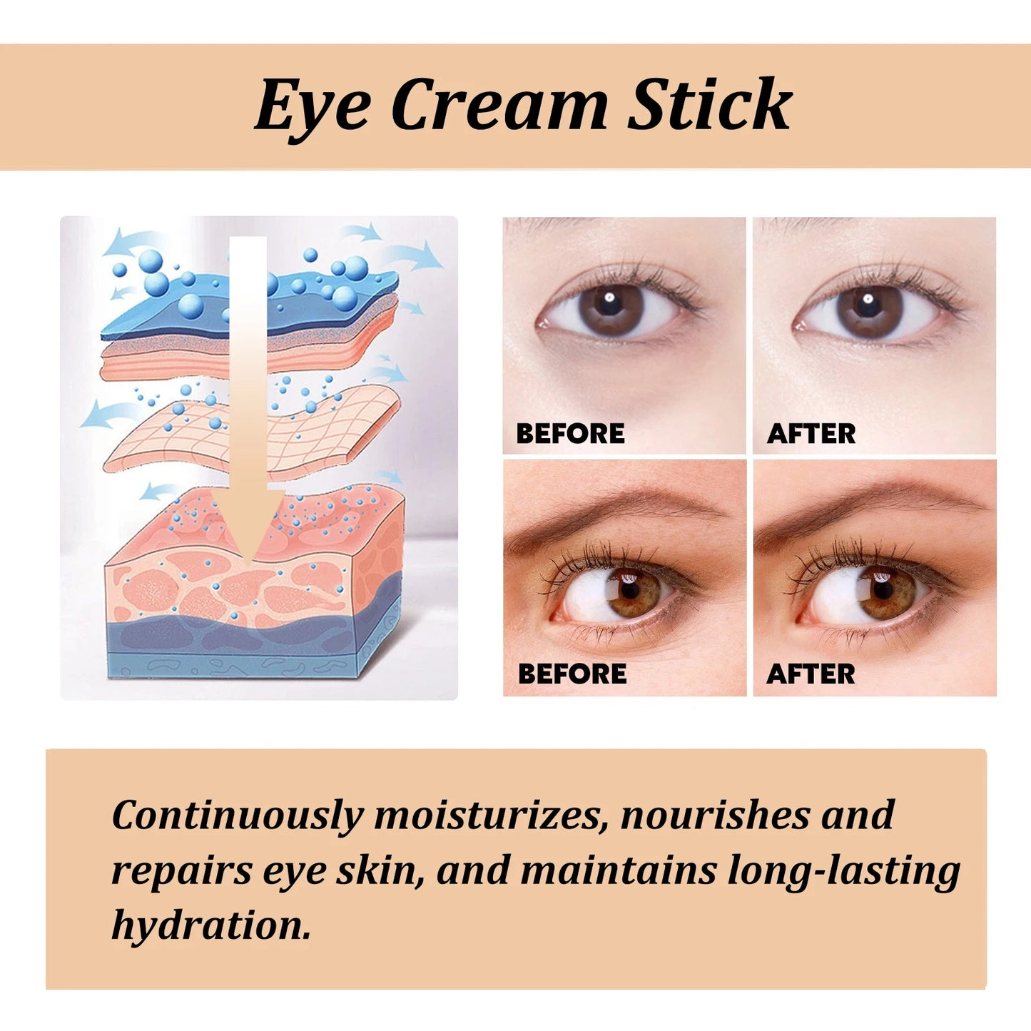 Snail Peptide Eye Cream Stick – Dark Circles & Puffiness