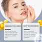 Anti Aging Serum Reduce Wrinkles Fade Fine Lines Whitening with a woman showcasing youthful skin and product benefits.