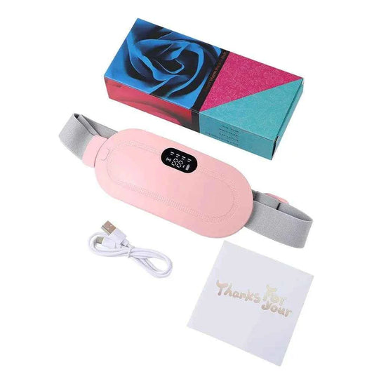 Menstrual Heating Pad Smart Abdominal Massager Warm Palace Belt Waist fastdrop shop Pink