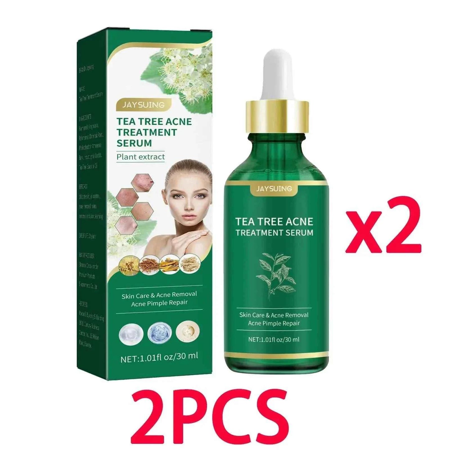 Tea Tree Oil Acne essence Attenuates Acne Print Facial fastdrop shop 2 PCS