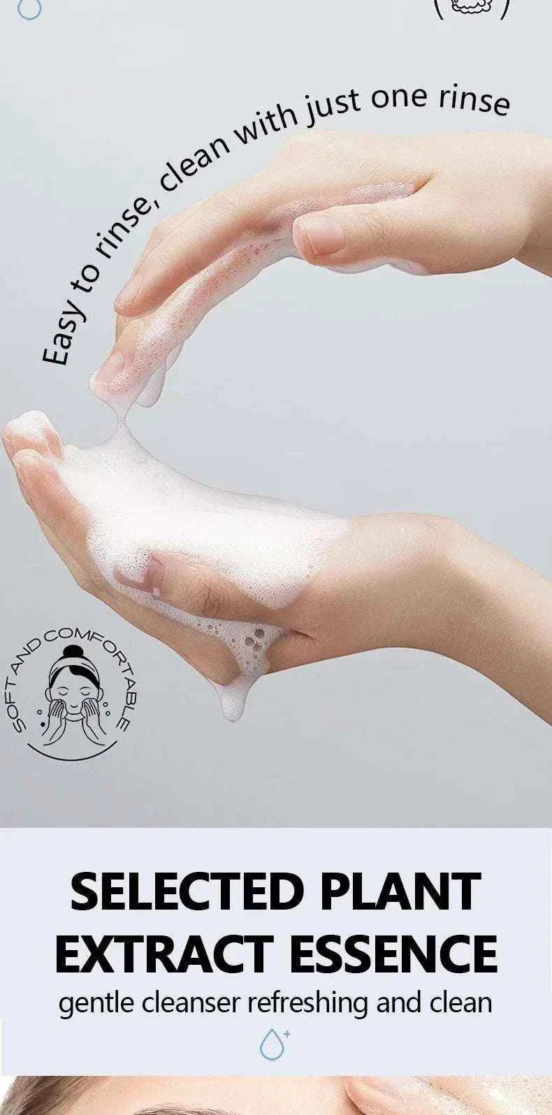 RAVE LADY Low PH 150ml Facial Cleanser Gentle Oil Control Moisturizing