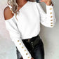 Shirt Women Blouse Off-Shoulder Blouse Women Button Long Sleeve Sexy Autumn Fashion fastdrop shop