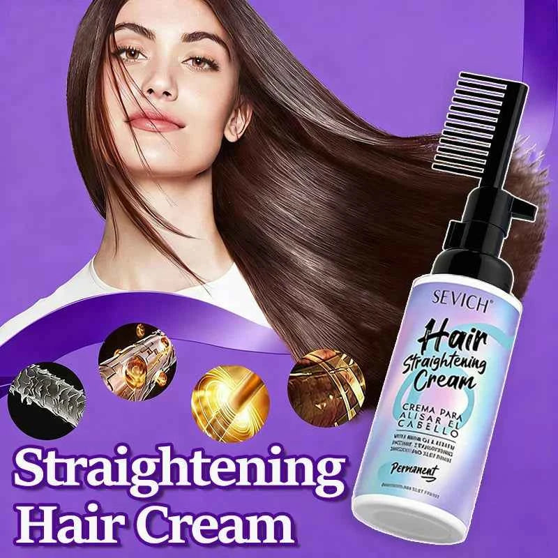 Hair Straightening Cream with Comb Repair Hair