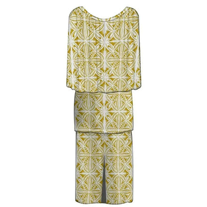 New Style Polynesian Women Long Dress Puletasi Samoan Custom