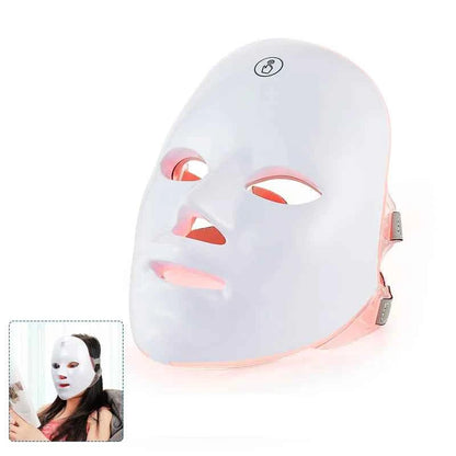 7-Color LED Facial & Neck Light Therapy Mask