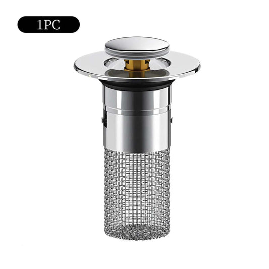 Upgrade your bathroom with this universal sink stopper, designed to provide a perfect combination of convenience, durability, and efficiency. This innovative drain p