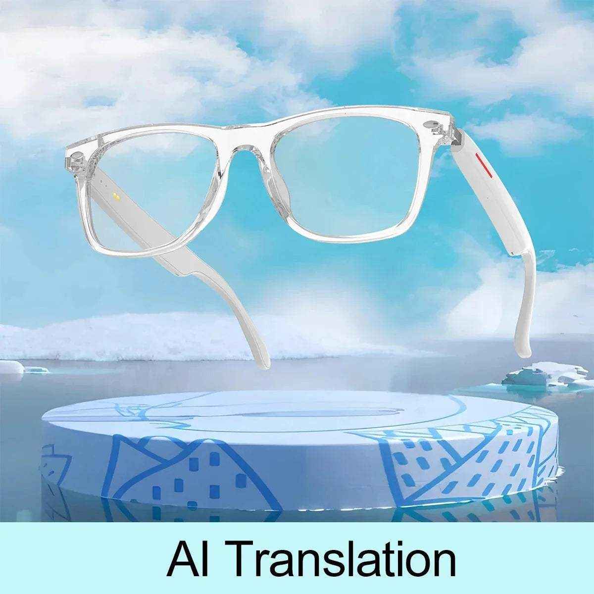 2025 New Smart Glasses Ai Translation 100+ Languages Real Time Bluetooth Music Sunglasses Men Women