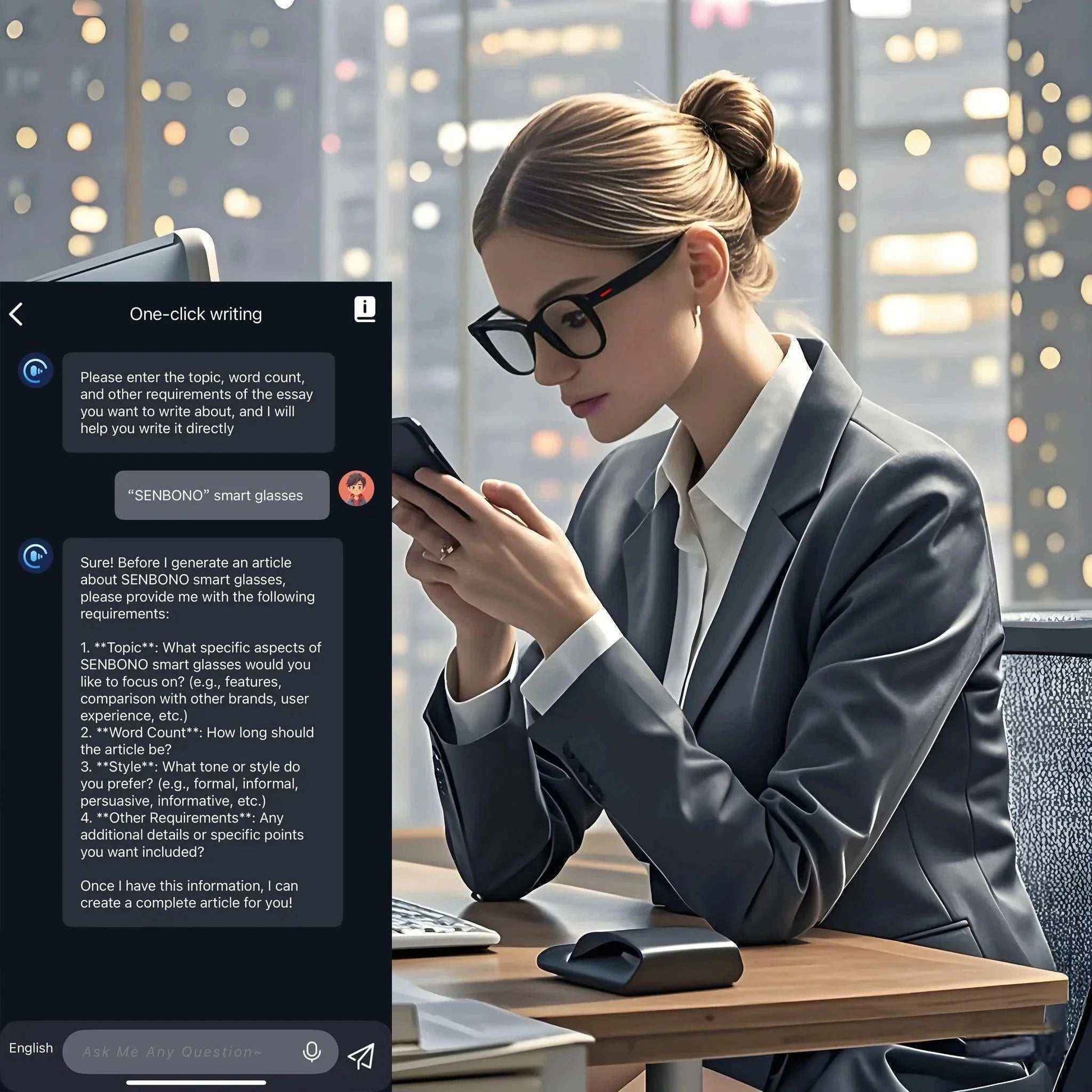 2025 New Smart Glasses Ai Translation 100+ Languages Real Time Bluetooth Music Sunglasses Men Women
